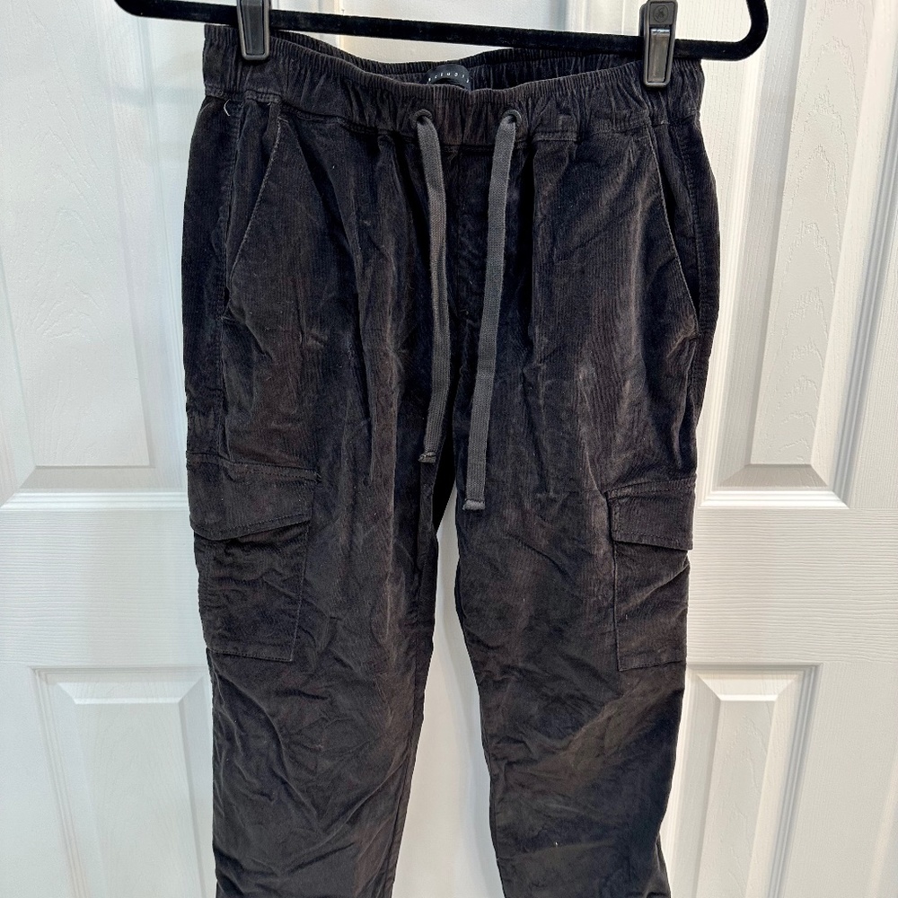 Sanctuary Black Mia Cargo Corduroy Stretch Joggers